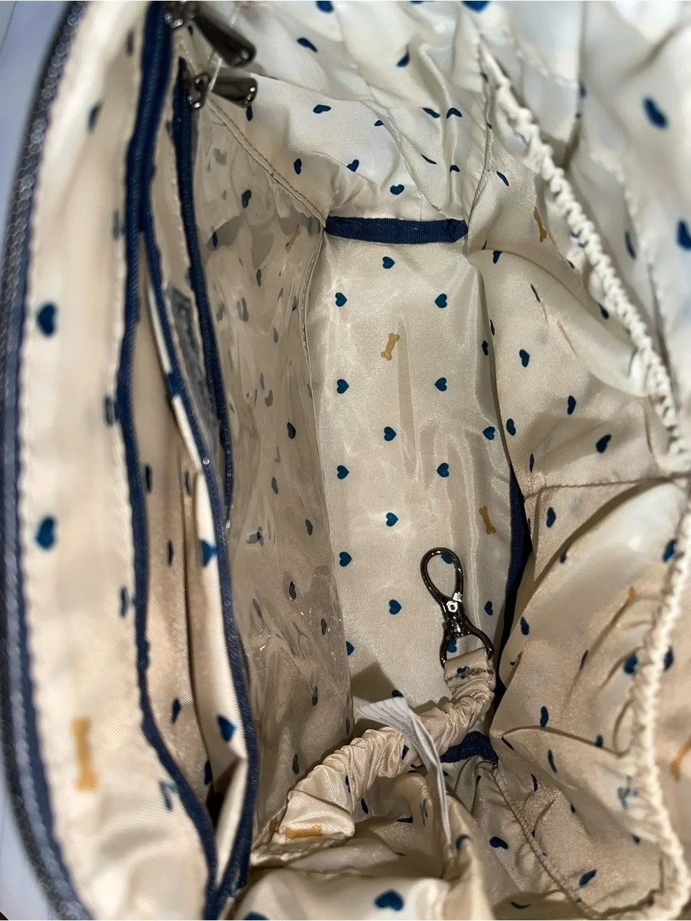 Lug Mini Shuffle Paws Navy crossbody - excellent condition!
